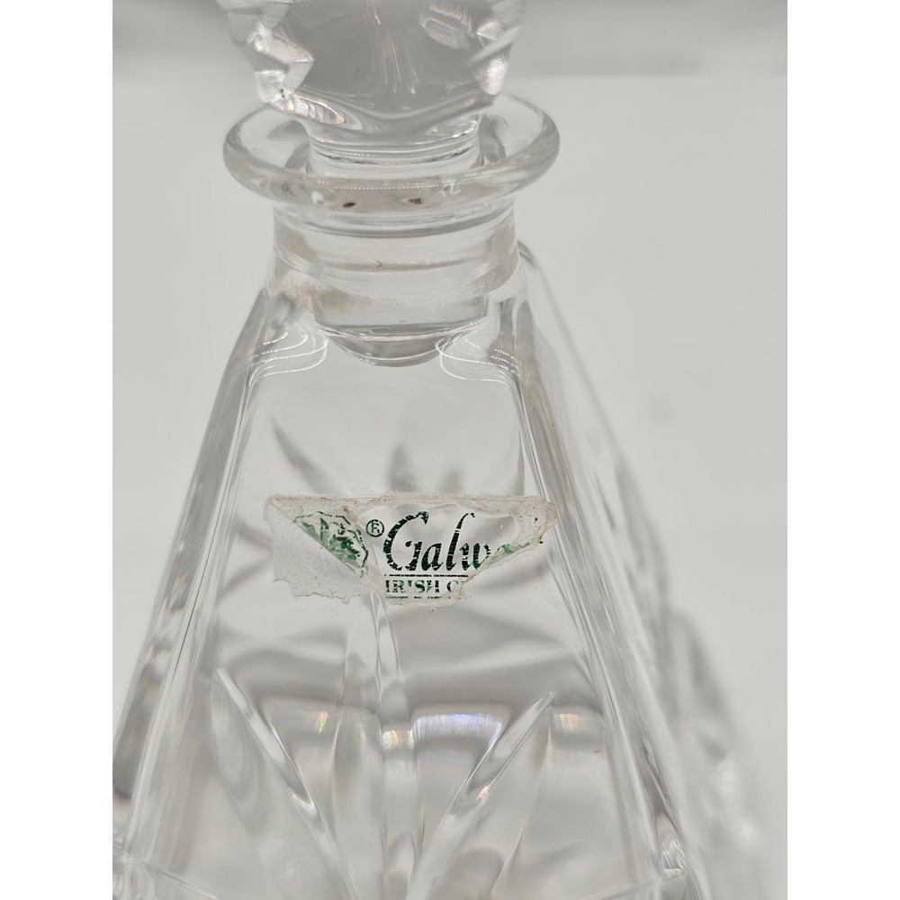 Vintage Galway Perfume Bottle Unisex OS Clear  Pyramid Cut Starburst Crystal